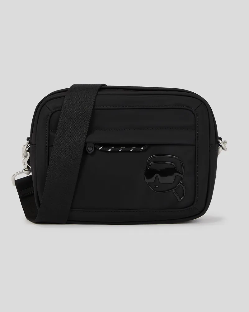 Karl Lagerfeld Ikon Nylon Umhängetasche, Mann, Schwarz, Größe Schwarz