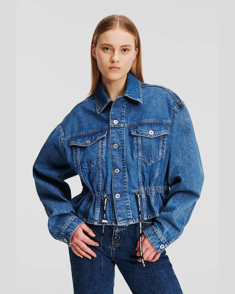 Karl Lagerfeld Jeansjacke Mit Bindegürtel, Frau, Light Blue Stone, Größe Light