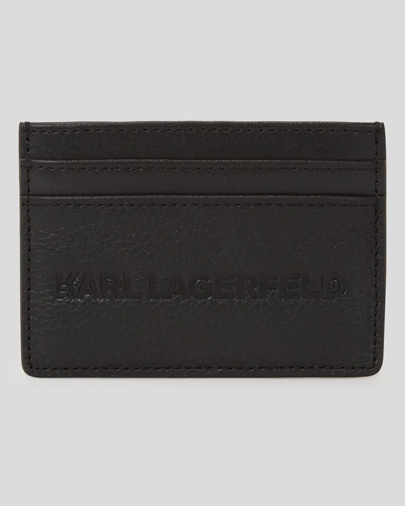Karl Lagerfeld K/essential Kartenetui Aus Leder, Mann, Schwarz, Größe Schwarz