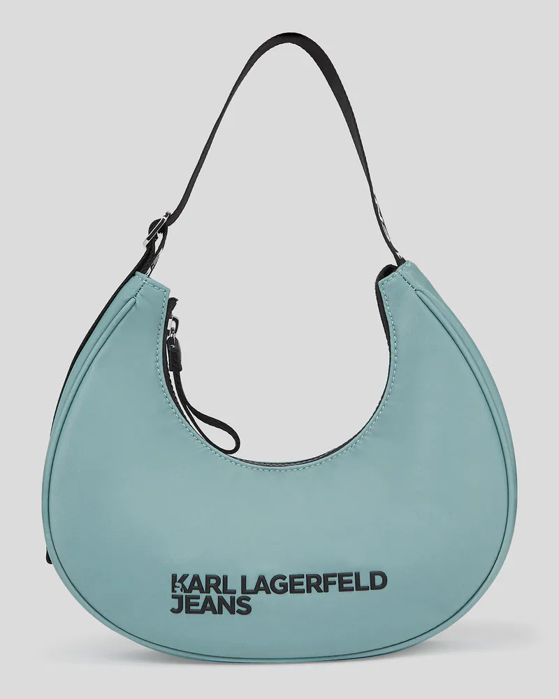 Karl Lagerfeld Halbmond-schultertasche Aus Nylon, Frau, Granitgrün, Größe Granitgrün