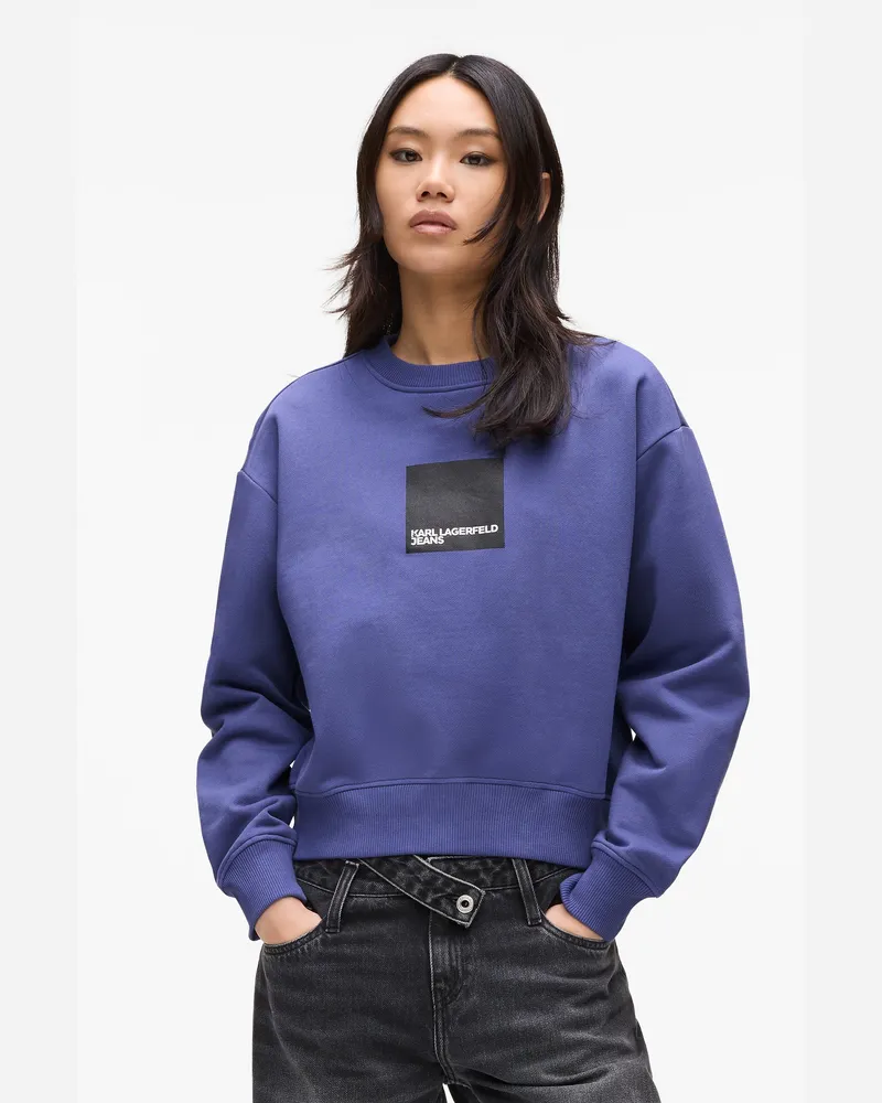 Karl Lagerfeld Sweatshirt Mit Klj-box-logo, Damen, Skipper Blau, Größe Skipper