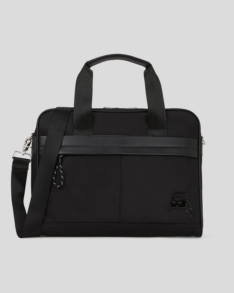 Karl Lagerfeld Ikon Nylon Aktentasche, Mann, Schwarz, Größe Schwarz