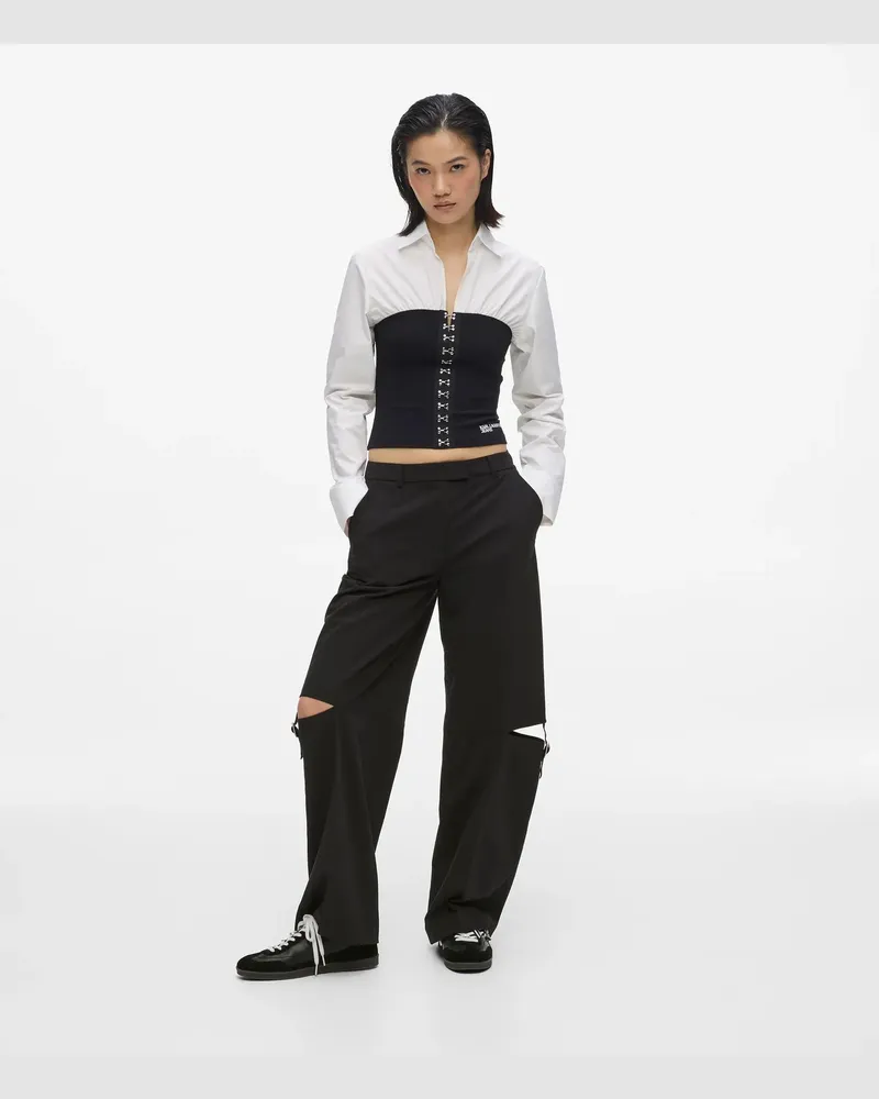 Karl Lagerfeld Couture-hose Mit Zierschnalle, Damen, Schwarz, Größe Schwarz