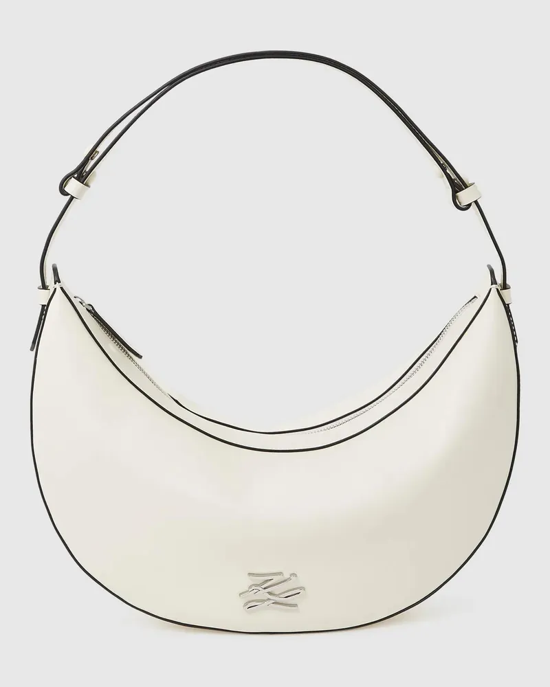 Karl Lagerfeld K/autograph Oversized-mondtasche, Damen, Off White, Größe Off