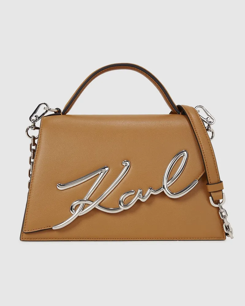Karl Lagerfeld K/signature Mittelgroße Umhängetasche, Damen, Karamell, Größe Karamell