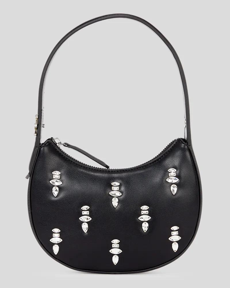 Karl Lagerfeld K/soirée halbmond-tasche Mit Verzierungen, Frau, Schwarz, Größe Schwarz