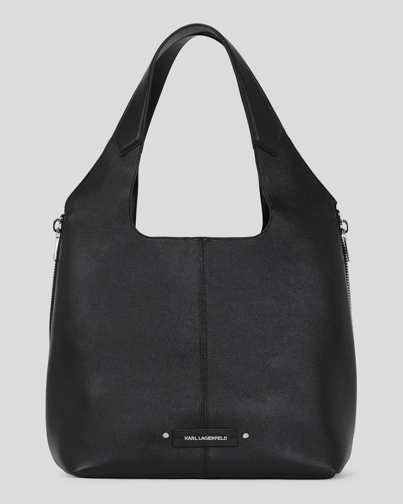 Karl Lagerfeld K/hardware Mittelgrosse Tote-bag, Frau, Schwarz-Nickel, Größe Schwarz-nickel