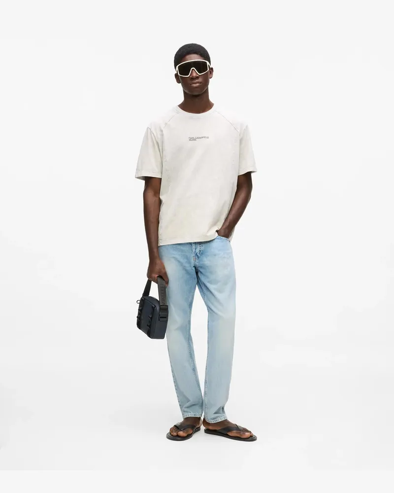 Karl Lagerfeld Schmal Zulaufende Jeans Mit Vintage-waschung, Herren, Vintage Hellblau, Größe Vintage