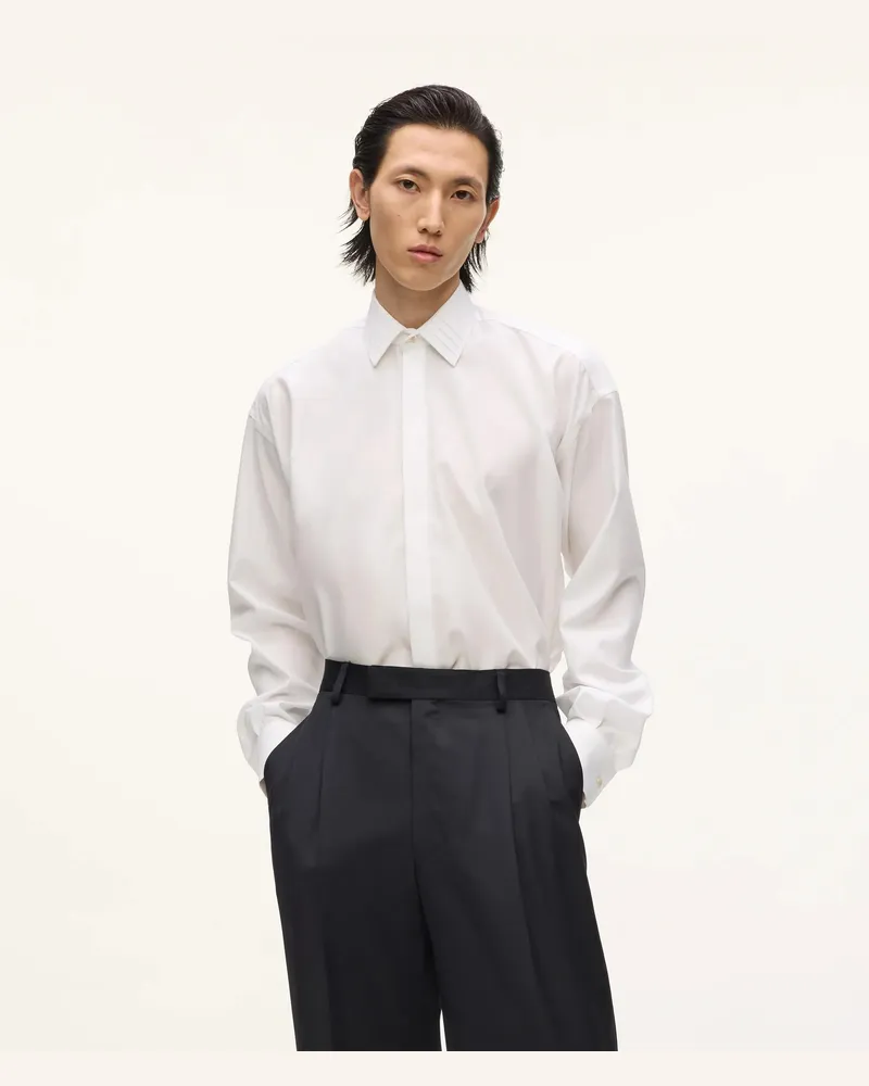 Karl Lagerfeld Kl Studio Hemd In Lockerer Passform, Herren, Weiss, Größe Weiss