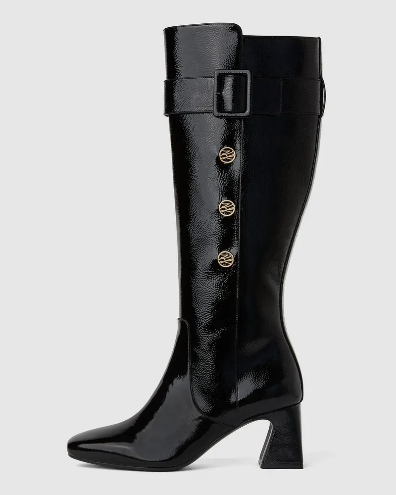 Karl Lagerfeld Beata Autograph Hohe Stiefel, Damen, Schwarz, Größe Schwarz