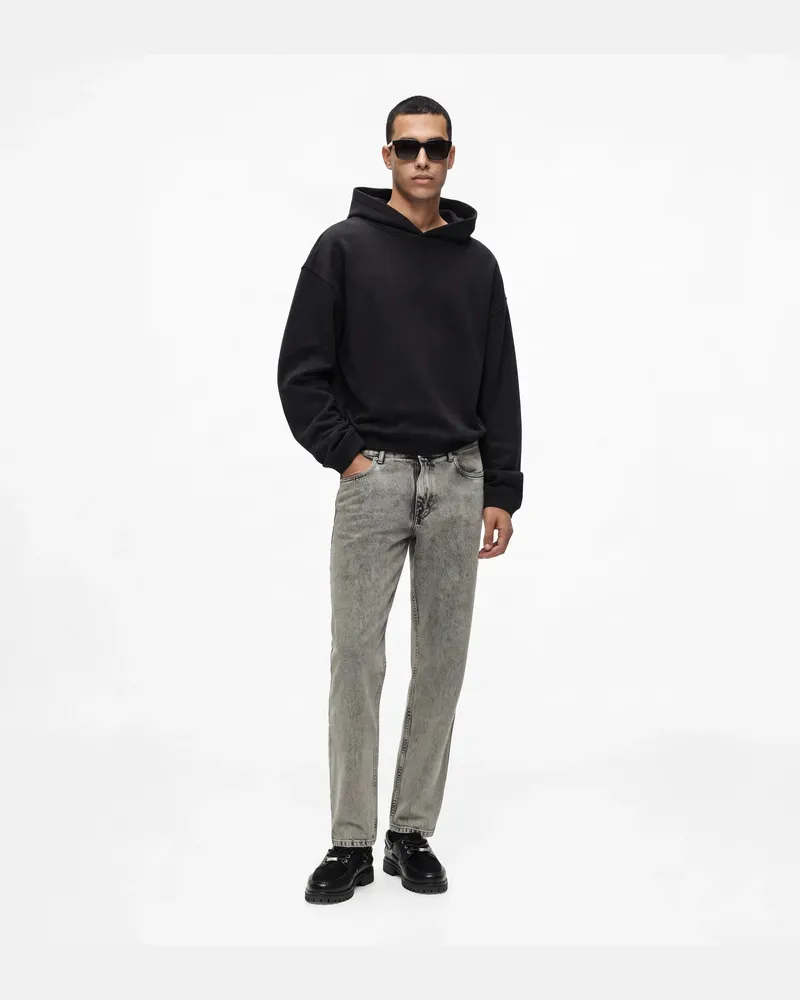 Karl Lagerfeld Schmal Zulaufende Jeans In Acid-grau, Male, Acid Grey, Size Grey