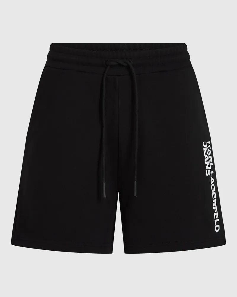 Karl Lagerfeld Sweatshorts Mit Logo, Herren, Schwarz, Größe Schwarz