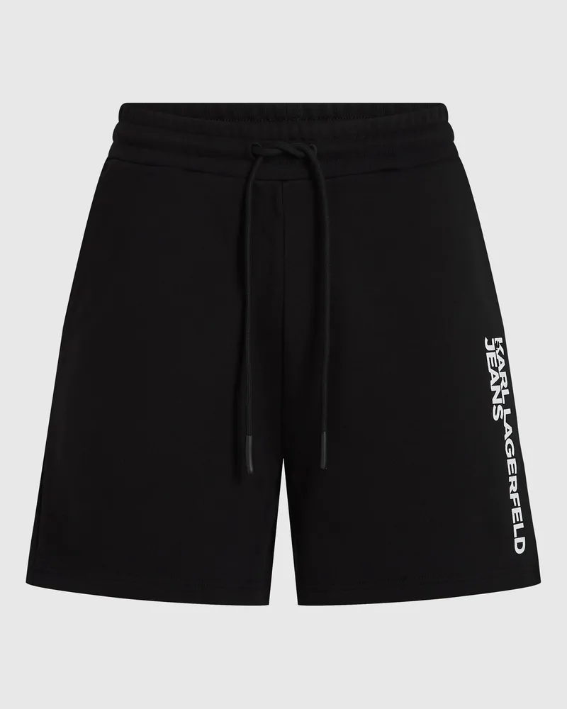Karl Lagerfeld Sweatshorts Mit Logo, Herren, Schwarz, Größe Schwarz