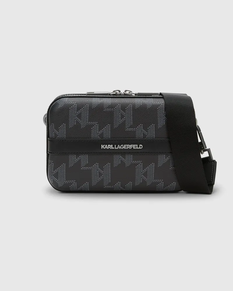 Karl Lagerfeld K/monogram Crossbody-etui, Male, Castlerock, Size Silver