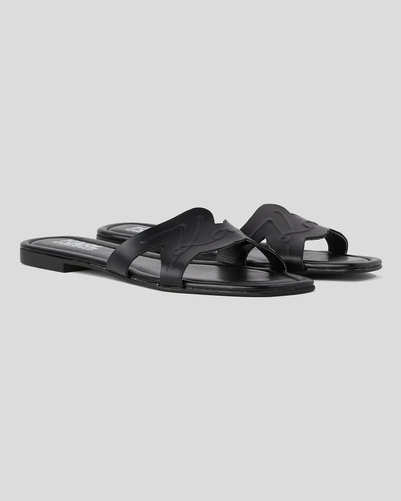 Karl Lagerfeld Brio signatur-sandalen Mit Zierausschnitten, Frau, Schwarz, Größe Schwarz