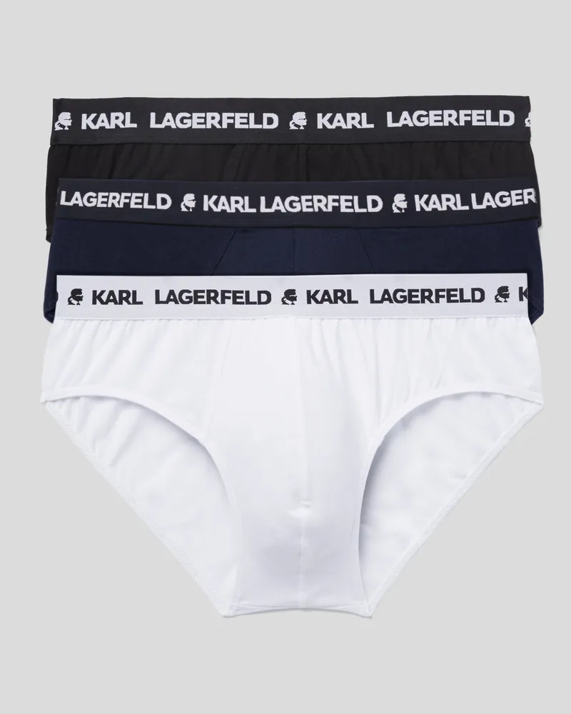 Karl Lagerfeld Slips Mit Logo, 3er-set, Herren, Schwarz/weiss/navy, Größe Schwarz
