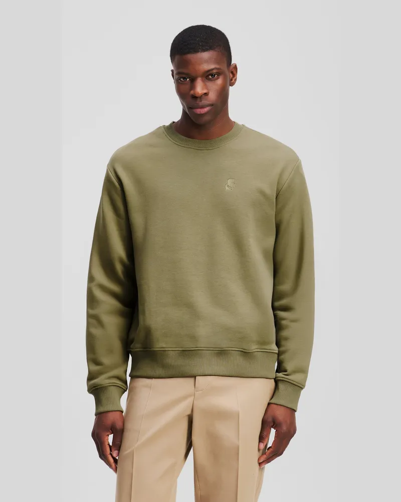 Karl Lagerfeld Kameo Sweatshirt, Mann, Düstergrün, Größe Düstergrün
