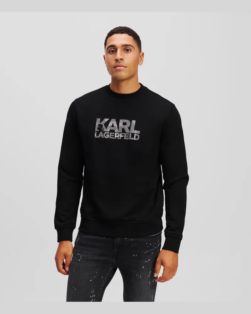 Karl Lagerfeld Sweatshirt Mit Logo, Mann, Schwarz, Größe Schwarz