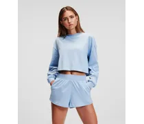Karl signatur-loungewear-sweatshirt, Frau, Cashmere Blue