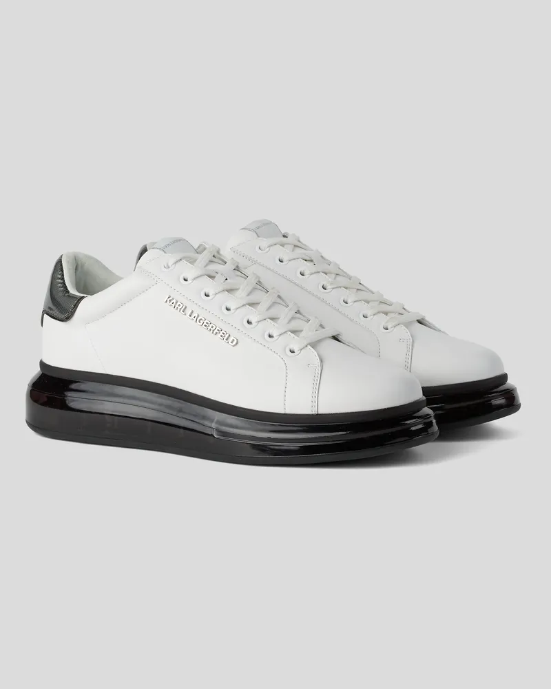 Karl Lagerfeld Kapri Kushion Niedriger Schnürschuh, Herren, Weiss/schwarz, Größe Weiss