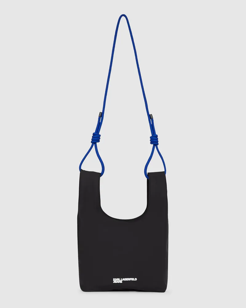 Karl Lagerfeld Tote Bag Aus Nylon Mit Kordel, Damen, Schwarz, Größe Schwarz
