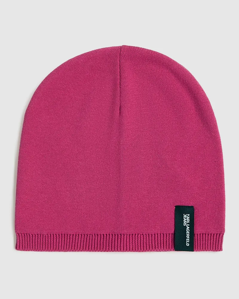 Karl Lagerfeld Mütze Mit Logoaufnäher, Damen, Very Berry, Größe Very