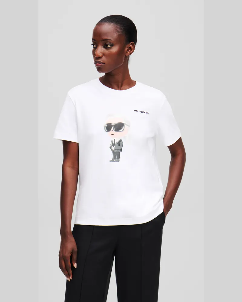 Karl Lagerfeld Ikon t-shirt, Frau, Weiss, Größe Weiss