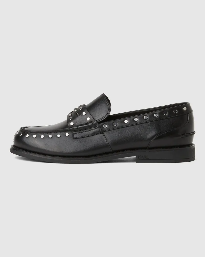 Karl Lagerfeld Mia Loafer Mit Nieten, Damen, Schwarz/silber, Größe Schwarz