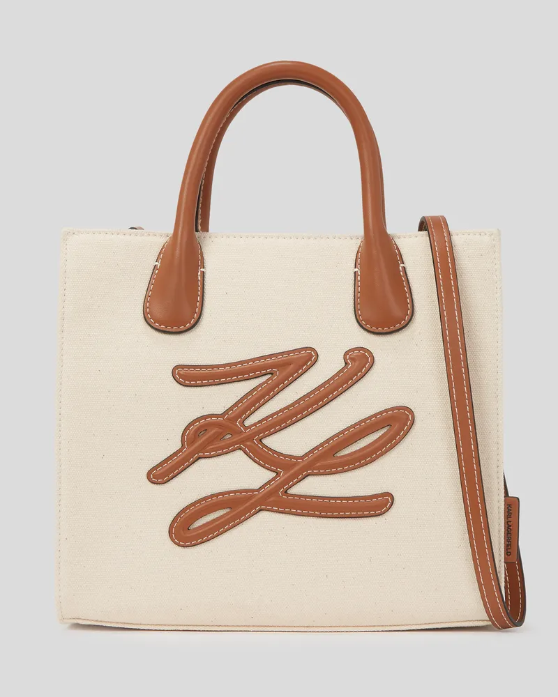 Karl Lagerfeld K/autograph Quadratischer Tote-bag, Frau, Natur, Größe Natur