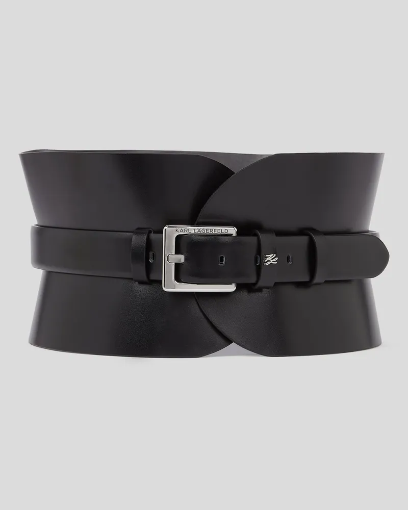 Karl Lagerfeld K/essential Gürtel, Damen, Schwarz, Größe Schwarz