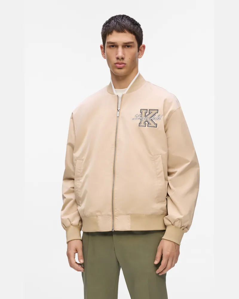 Karl Lagerfeld K/initial Bomberjacke, Mann, Sand, Größe Sand