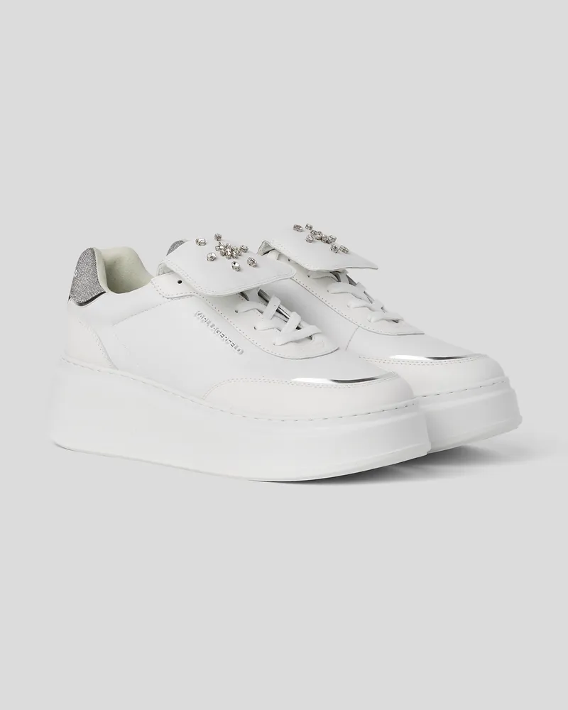 Karl Lagerfeld Anakapri Florastone-sneakers, Frau, Weiss, Größe Weiss