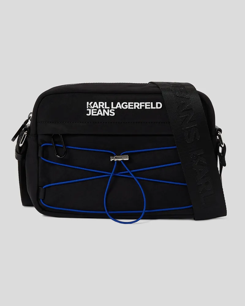 Karl Lagerfeld Kordelzug-umhängetasche Im Utility-stil, Mann, Schwarz, Größe Schwarz