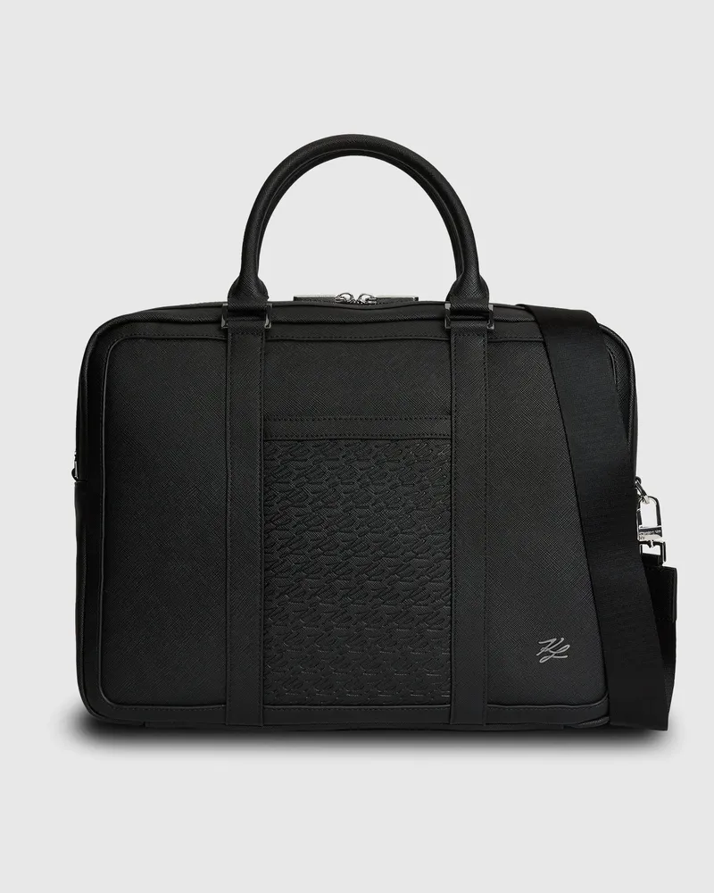 Karl Lagerfeld K/panel Aktentasche, Male, Schwarz, Size Black