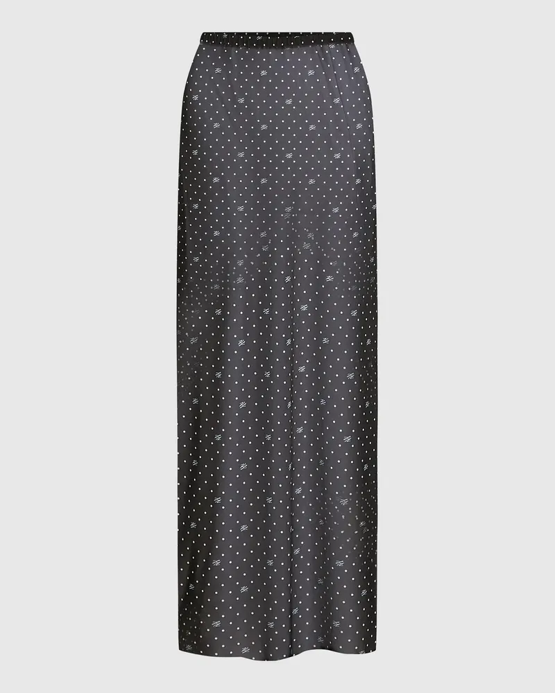 Karl Lagerfeld Polka-dot-mesh-pareo, Female, Schwarz Mit Weißen Punkten, Size Black