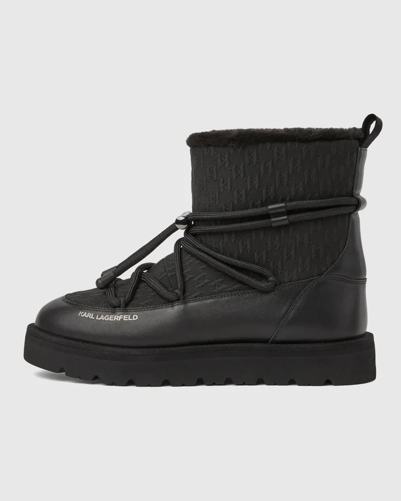 Karl Lagerfeld Thermostiefel Mit Schnürung, Male, Schwarz, Size Black