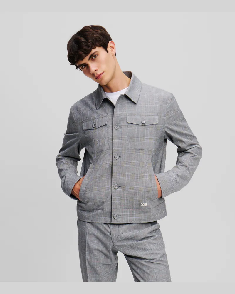 Karl Lagerfeld Leichte Jacke, Mann, Schwarz/Weiss, Größe Schwarz