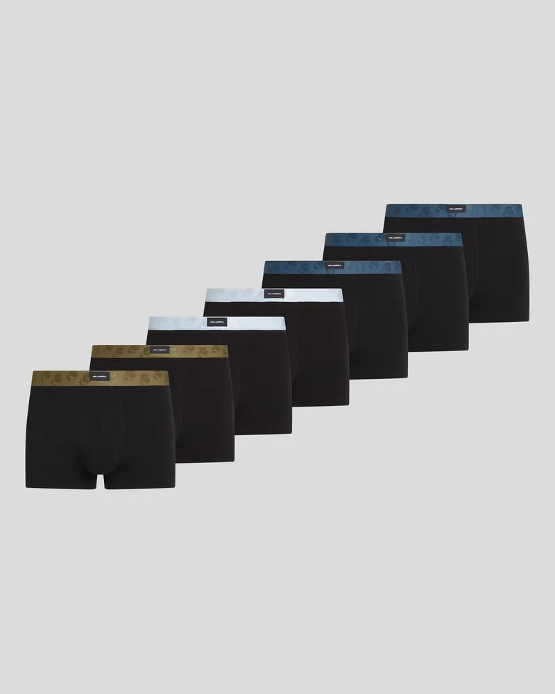 Karl Lagerfeld Kameo Boxershorts – 7-pack, Mann, Mitternachts-Klarer Himmel-Oliv, Größe Mitternachts-klarer
