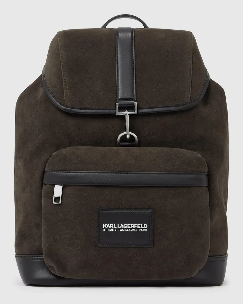 Karl Lagerfeld K/traveller Rucksack Aus Wildlederimitat, Herren, Pink Spray, Größe Pink