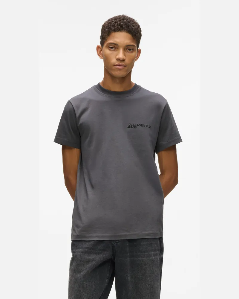 Karl Lagerfeld Schmal Geschnittenes T-shirt, Herren, Mauve, Größe Mauve