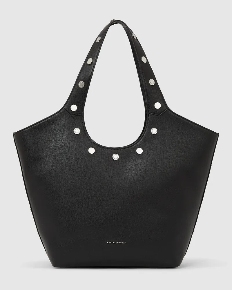 Karl Lagerfeld K/rocky Marais Mittelgroße Tote Bag, Female, Schwarz-nickel, Size Black