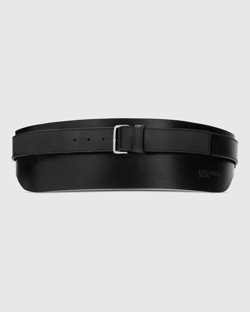 Karl Lagerfeld Mehrlagiger Ledergürtel, Female, Schwarz, Size Black