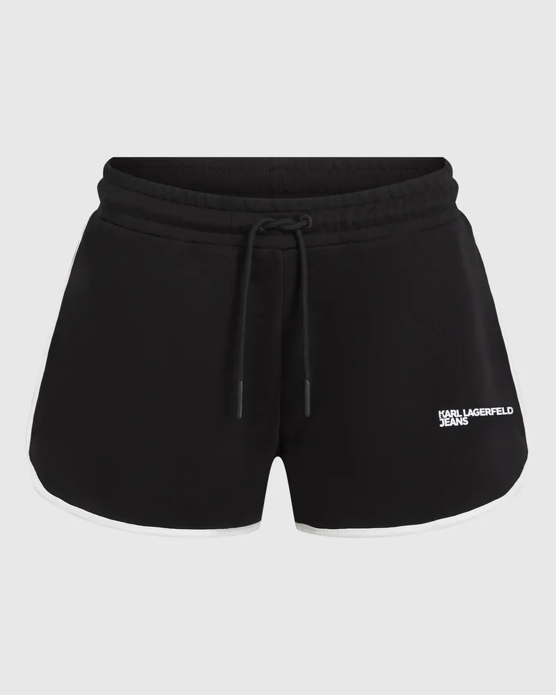 Karl Lagerfeld Sweatshorts Mit Logo, Damen, Schwarz, Größe Schwarz