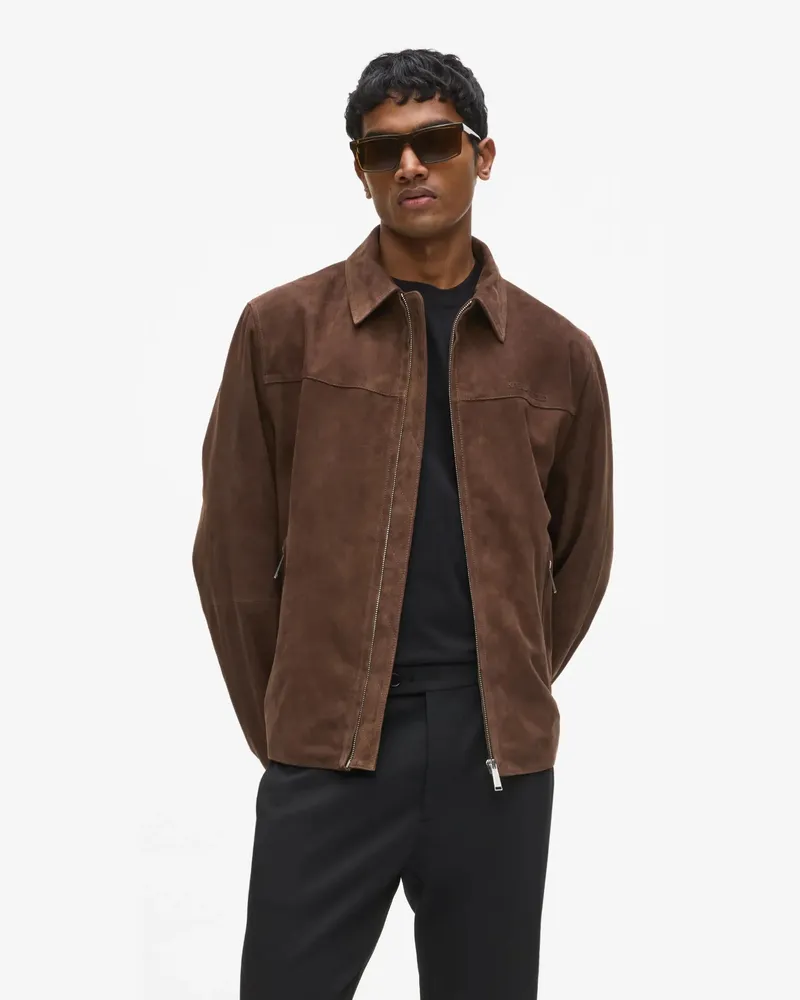 Karl Lagerfeld Wildlederjacke, Herren, Einkaufstasche, Größe Einkaufstasche