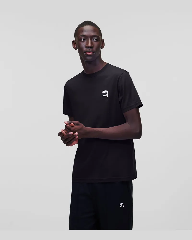Karl Lagerfeld Ikon T-shirt, Herren, Schwarz, Größe Schwarz