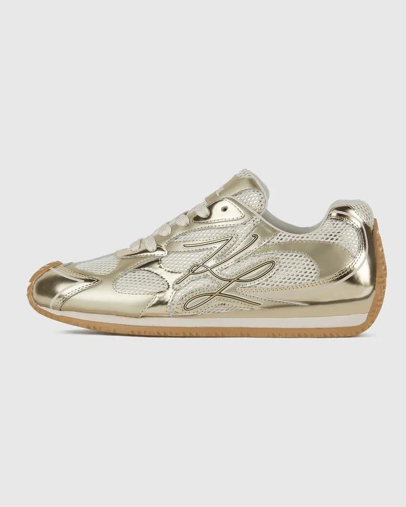 Karl Lagerfeld Velocette Autograph-sneakers Mit Overlay, Damen, Gold, Größe Gold