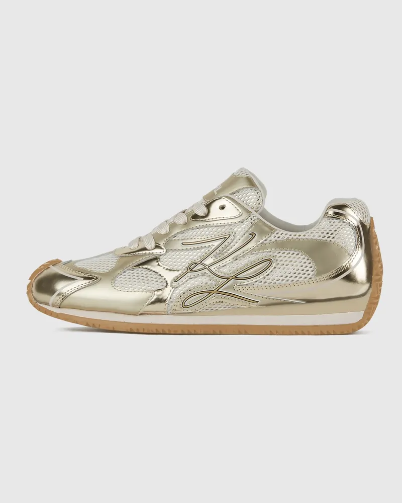 Karl Lagerfeld Velocette Autograph-sneakers Mit Overlay, Damen, Gold, Größe Gold