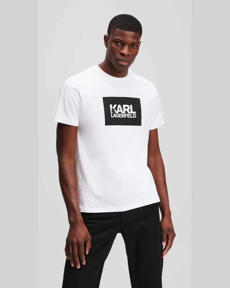 Karl Lagerfeld T-shirt Mit Logo, Mann, Weiss, Größe Weiss
