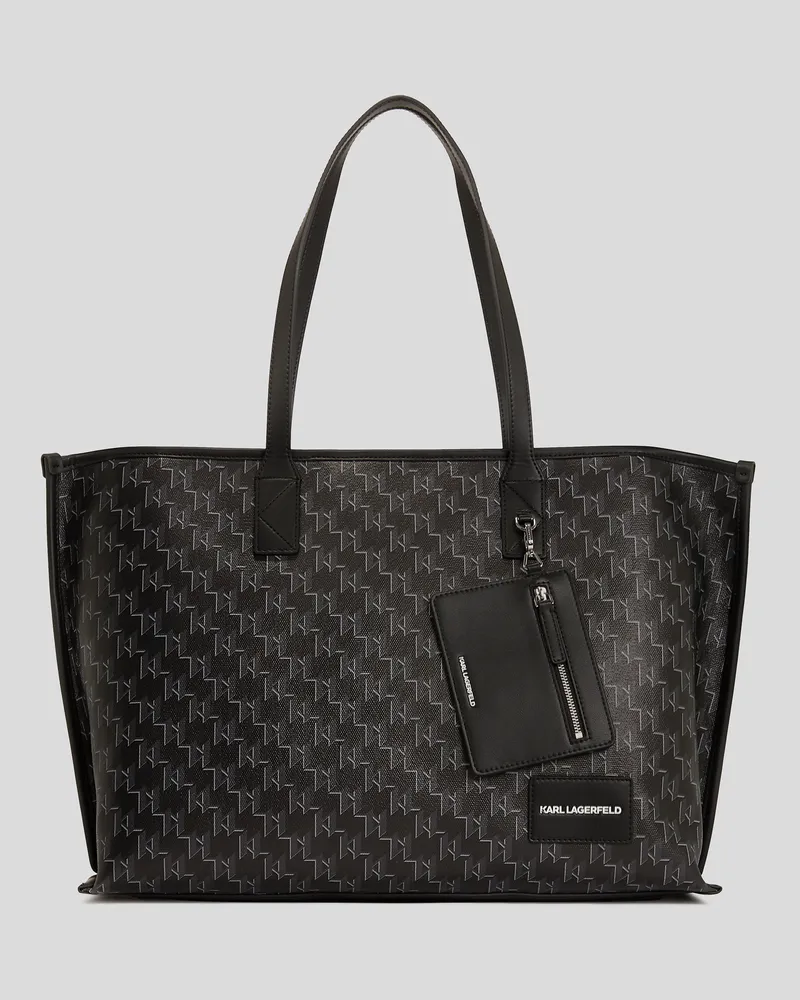 Karl Lagerfeld K/voyage tote-bag, Frau, Schwarzes Monogramm, Größe Schwarzes
