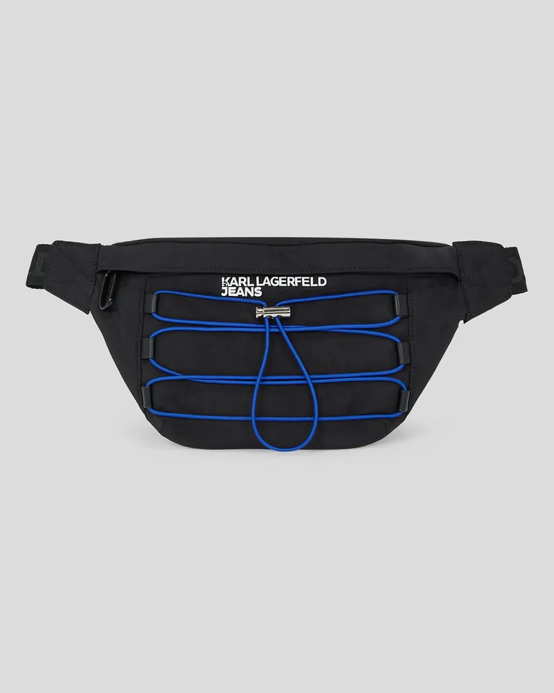 Karl Lagerfeld Gürteltasche Mit Kordelzug Im Utility-stil, Mann, Schwarz, Größe Schwarz